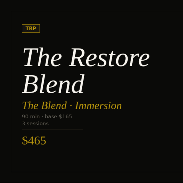 THE BLEND · IMMERSION · 90min at The Restore Protocol in Orlando, FL